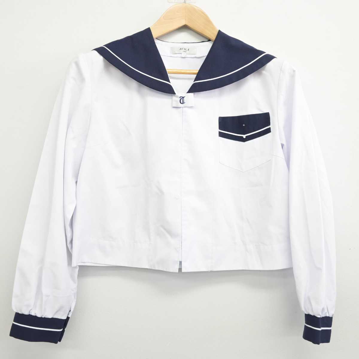 【中古】鹿児島県 鶴丸高等学校 女子制服 2点 (セーラー服) sf087595