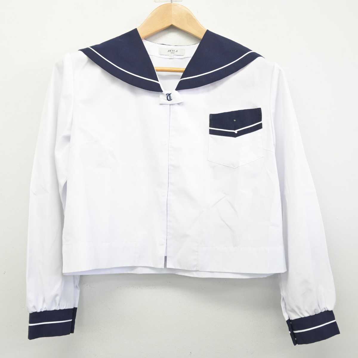 【中古】鹿児島県 鶴丸高等学校 女子制服 2点 (セーラー服) sf087595