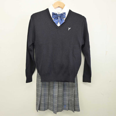 【中古】愛知県 富田高等学校 女子制服 6点 (ブレザー・ニット・シャツ・スカート) sf087600