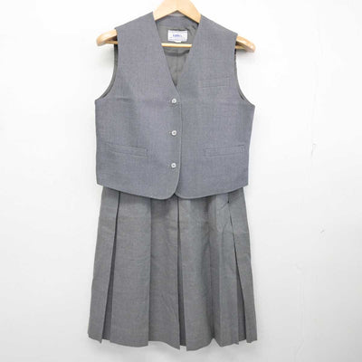 【中古】千葉県 富里中学校 女子制服 2点 (ベスト・スカート) sf087623