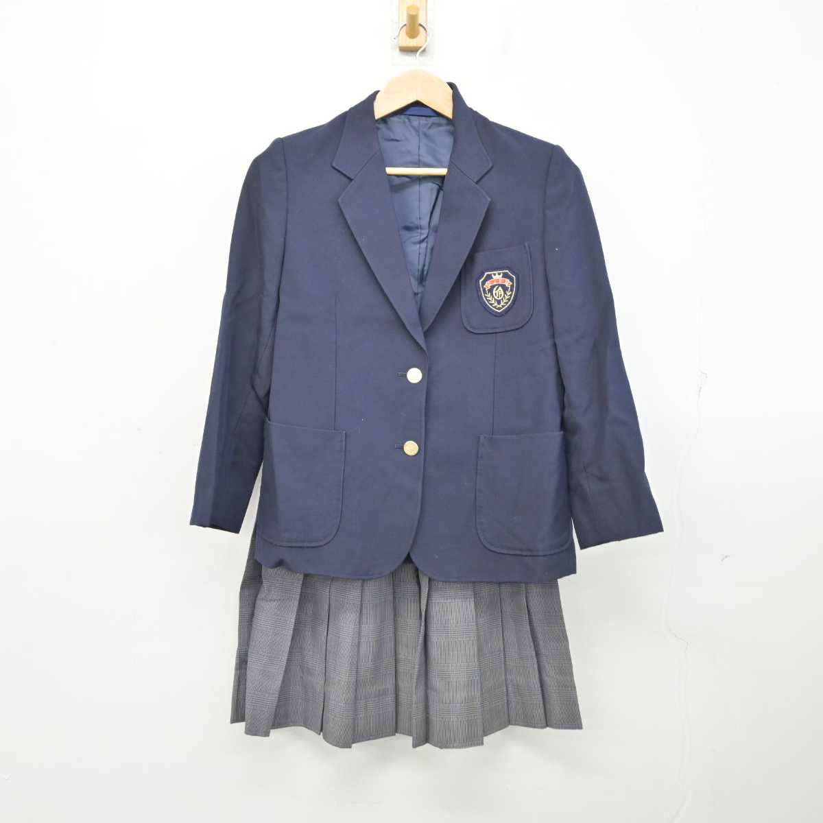 【中古】滋賀県 仰木中学校 女子制服 3点 (ブレザー・スカート・スカート) sf087624