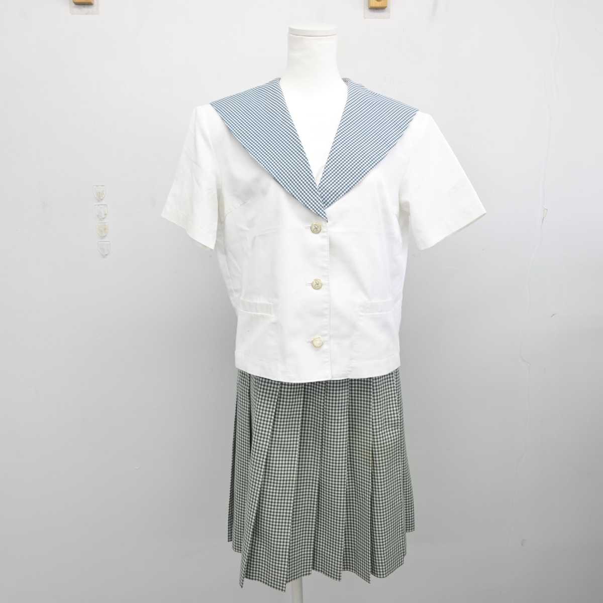 【中古】岡山県 就実高等学校 女子制服 2点 (セーラー服・スカート) sf087665