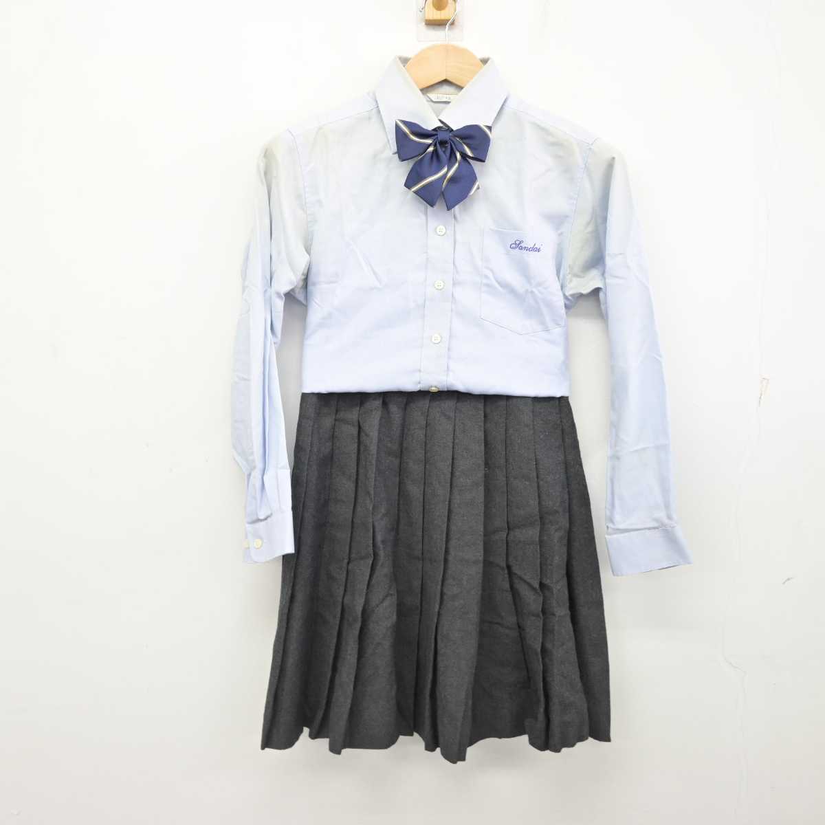 【中古】大阪府 大阪産業大学附属高等学校 女子制服 4点 (ブレザー・シャツ・スカート) sf087776