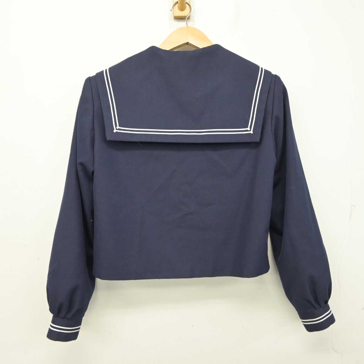 中古】福井県 金津高等学校 女子制服 4点 (セーラー服・スカート