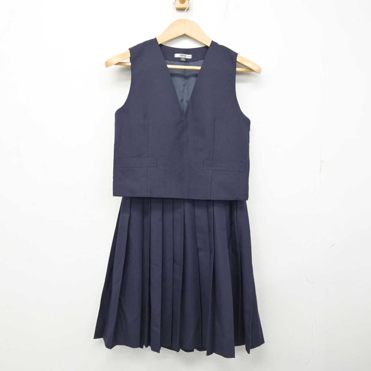 【中古】埼玉県 三芳中学校 女子制服 3点 (ブレザー・ベスト・スカート) sf087806