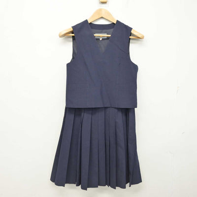 【中古】埼玉県 三芳中学校 女子制服 2点 (ベスト・スカート) sf087808