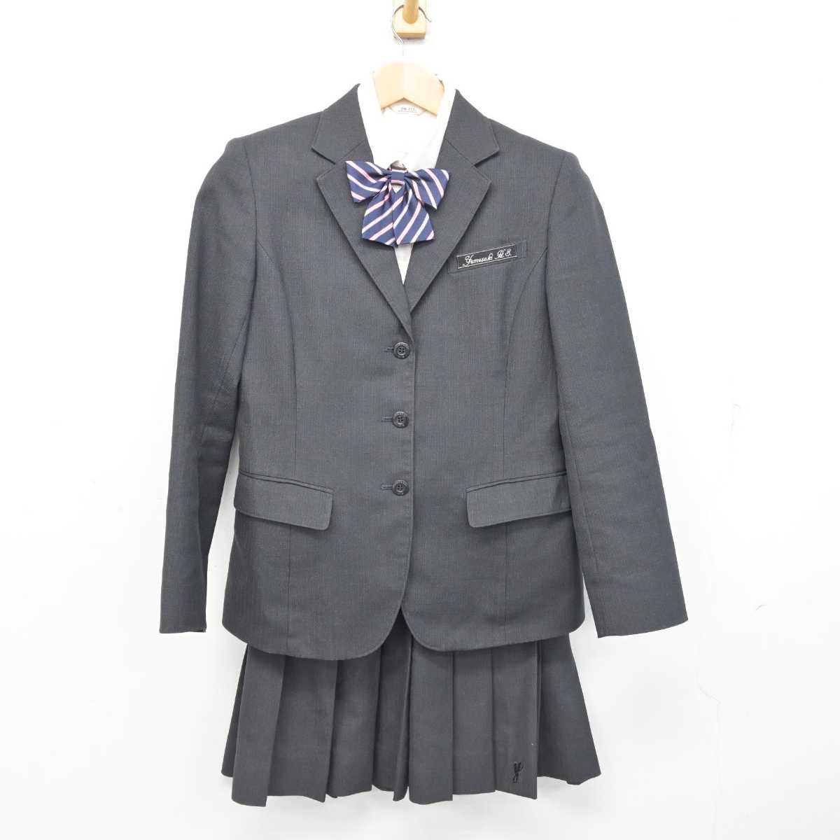 【中古】兵庫県 夢前高等学校 女子制服 4点 (ブレザー・シャツ・スカート) sf087810