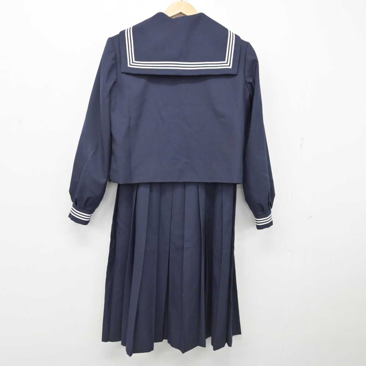 【中古】茨城県 大洗町立南中学校 女子制服 3点 (セーラー服・ジャンパースカート) sf087842