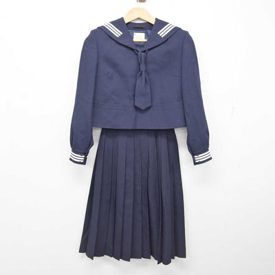 【中古】青森県 八戸市立第三中学校 女子制服 2点 (セーラー服・スカート) sf087858