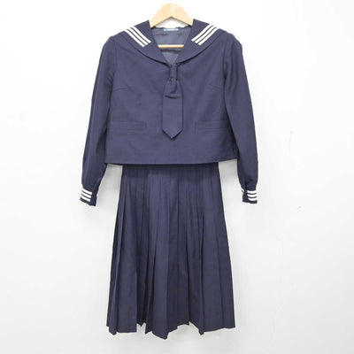 【中古】青森県 八戸市立第三中学校 女子制服 3点 (セーラー服・スカート) sf087872