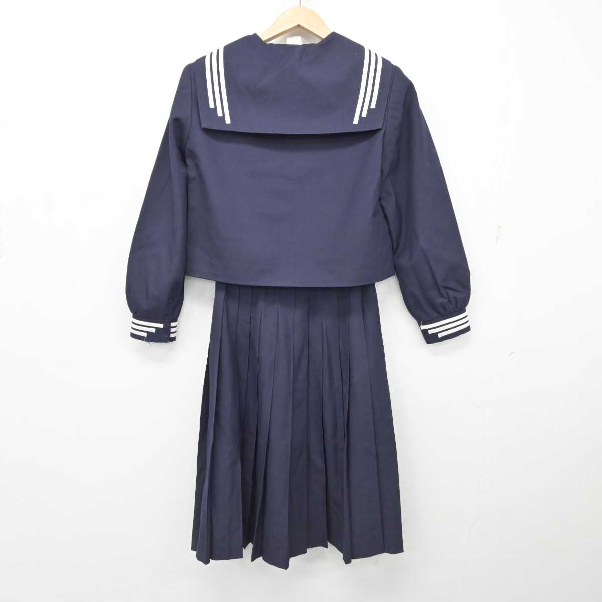 【中古】青森県 八戸市立第三中学校 女子制服 3点 (セーラー服・スカート) sf087872