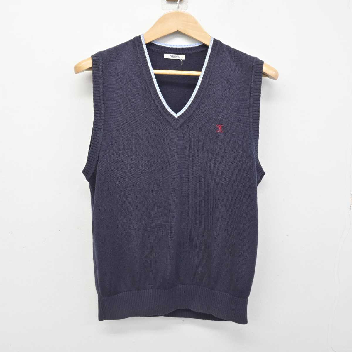 【中古】千葉県 拓殖大学紅陵高等学校 女子制服 2点 (ニットベスト・シャツ) sf087893