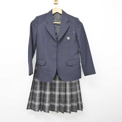 【中古】山形県 高畠中学校 女子制服 2点 (ブレザー・スカート) sf087955