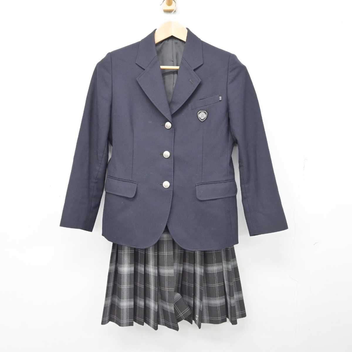 【中古】山形県 高畠中学校 女子制服 2点 (ブレザー・スカート) sf087956