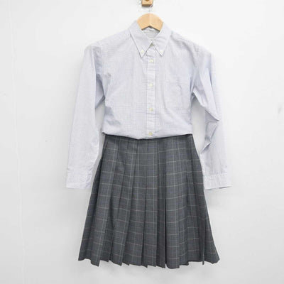 【中古】沖縄県 那覇国際高等学校 女子制服 2点 (シャツ・スカート) sf087959