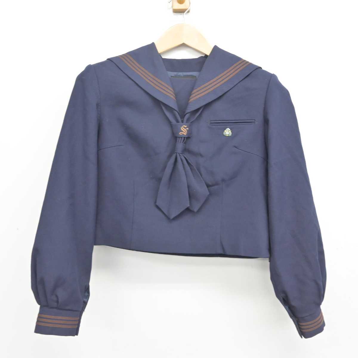 【中古】千葉県 酒井根中学校 女子制服 4点 (セーラー服・スカート) sf087974