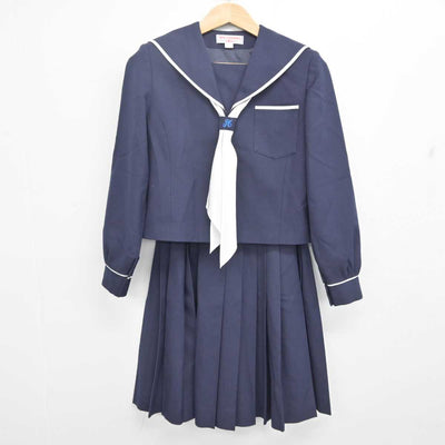 【中古】静岡県 北星中学校 女子制服 4点 (セーラー服・シャツ・スカート) sf087981