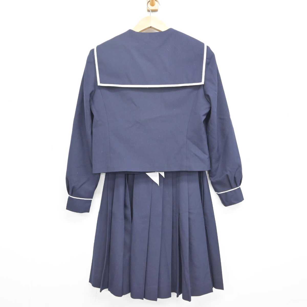 【中古】静岡県 北星中学校 女子制服 4点 (セーラー服・シャツ・スカート) sf087981