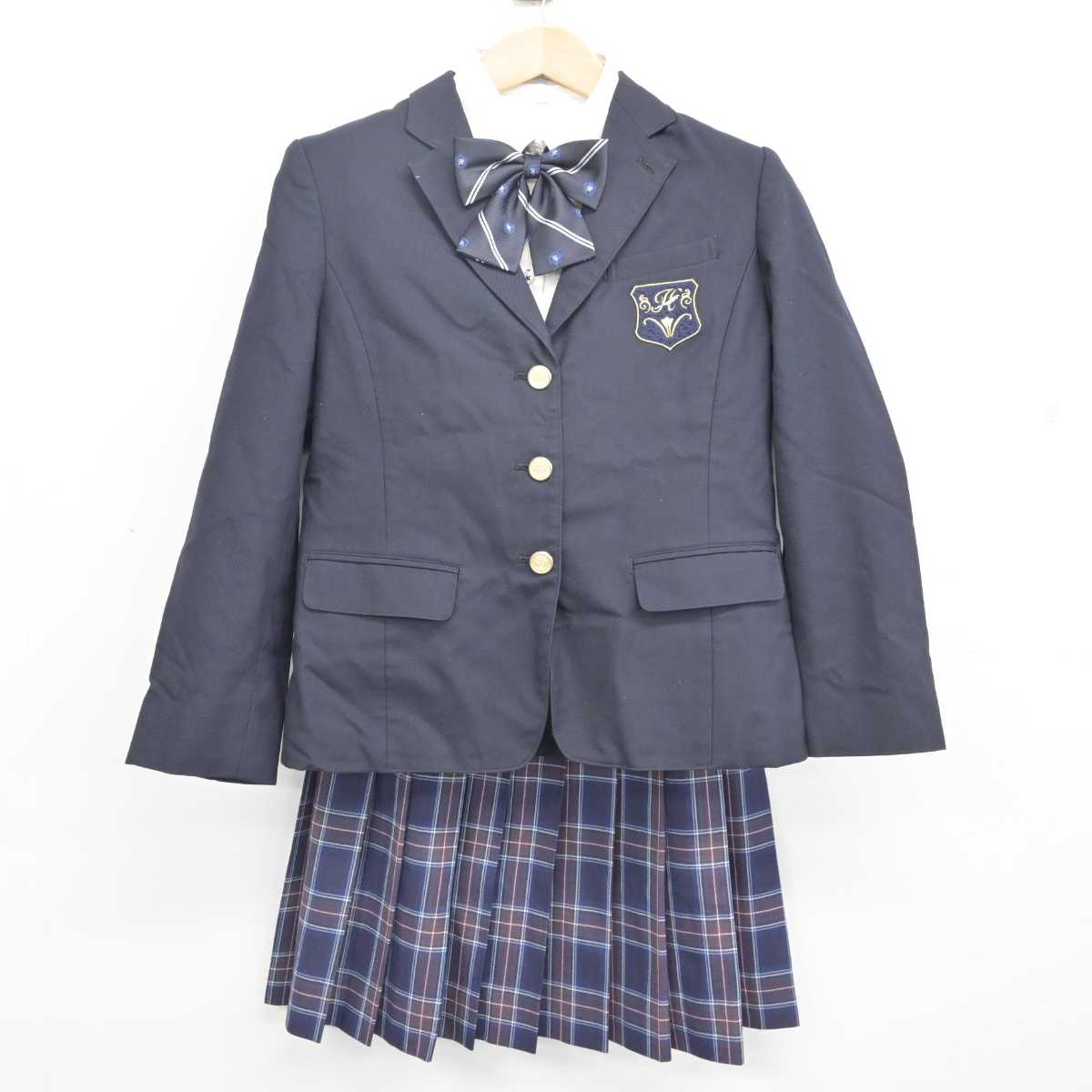 【中古】神奈川県 白鵬女子高等学校 女子制服 4点 (ブレザー・シャツ・スカート) sf087989