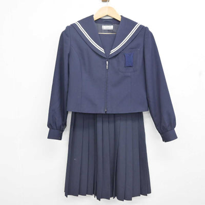 【中古】岐阜県 竹鼻中学校 女子制服 3点 (セーラー服・スカート・スカート) sf087996