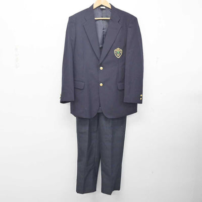 【中古】星槎国際高等学校 男子制服 2点 (ブレザー・ズボン) sf088010