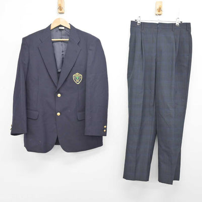 【中古】星槎国際高等学校 男子制服 2点 (ブレザー・ズボン) sf088010