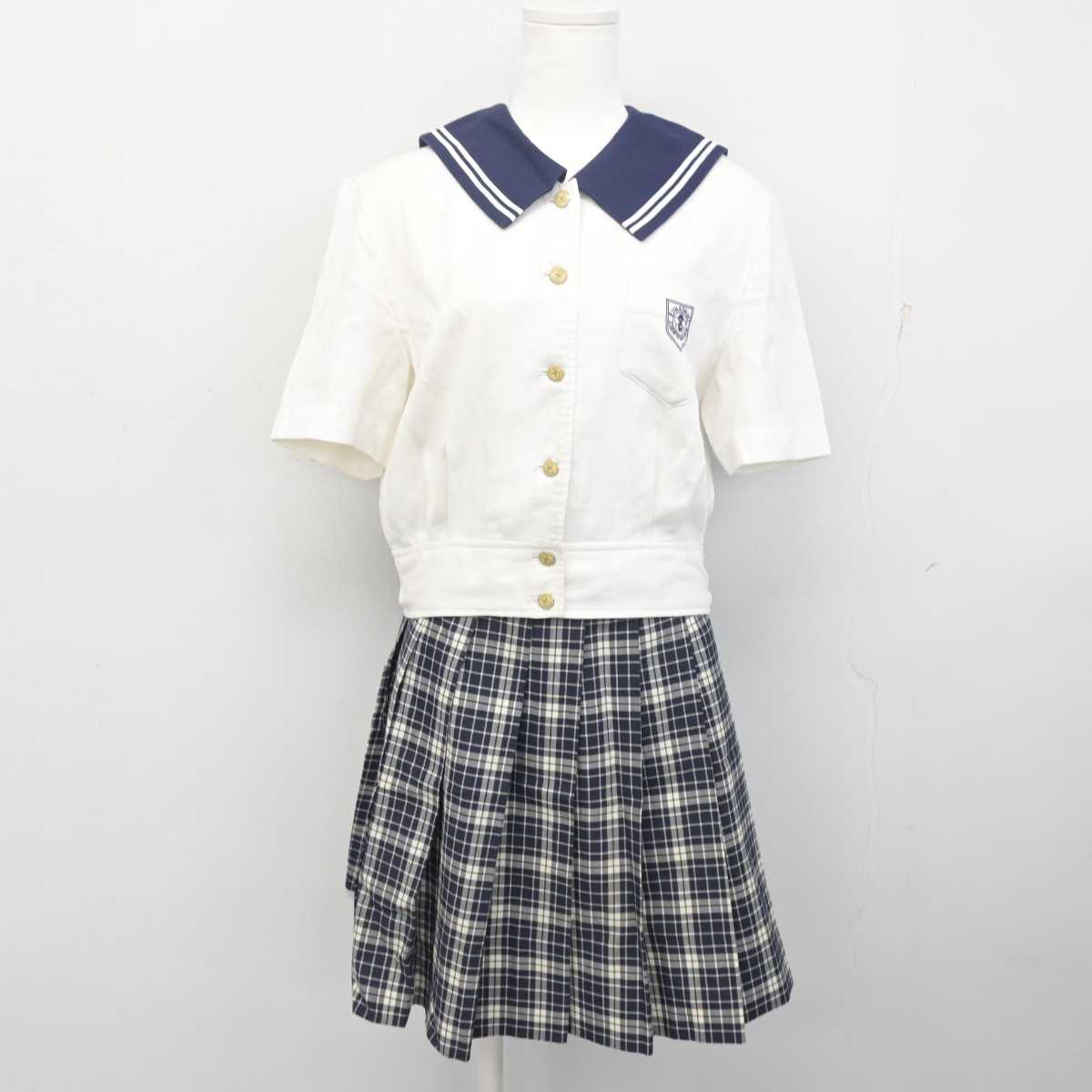 【中古】岡山県 倉敷翠松高等学校/旧制服 女子制服 2点 (ブラウス・スカート) sf088016