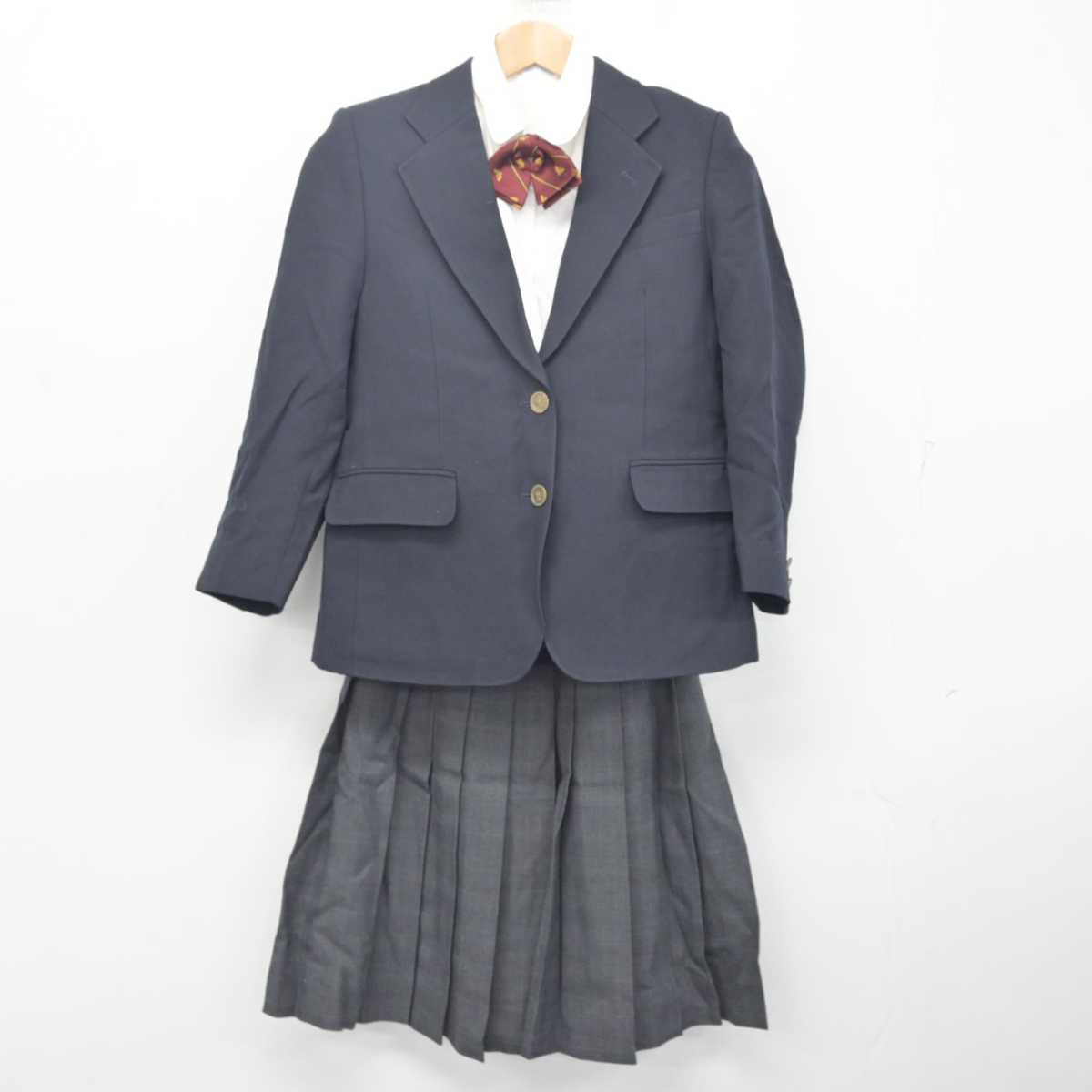 【中古】兵庫県 明石西高等学校 女子制服 4点 (ブレザー・シャツ・スカート) sf088020