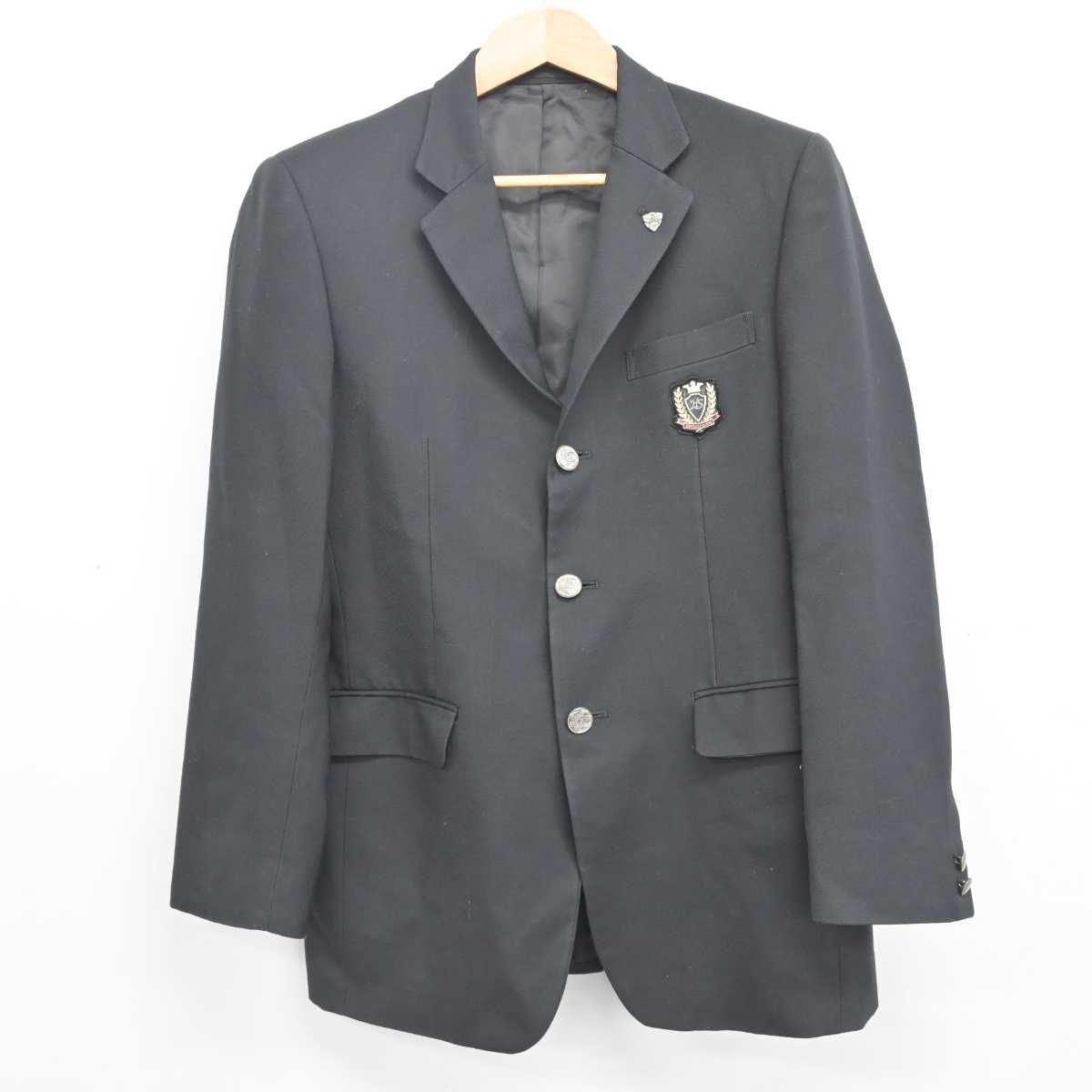 【中古】北海道 北海道栄高等学校 男子制服 3点 (ブレザー・ニット) sf088028