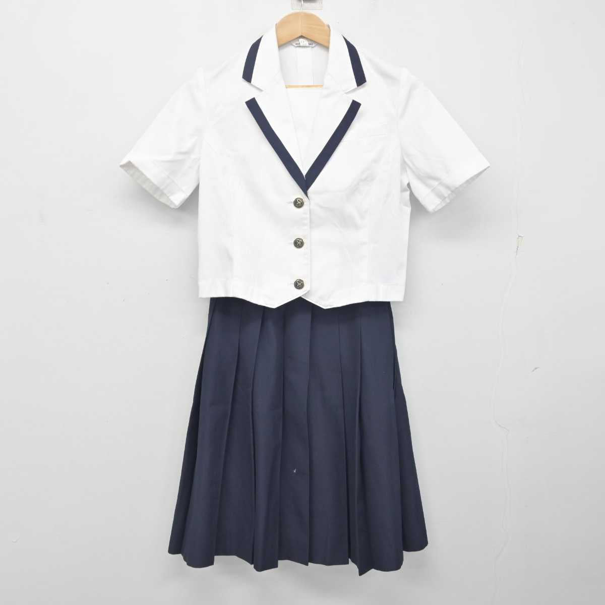 【中古】広島県 安田女子中学高等学校 女子制服 2点 (ブラウス・スカート) sf088039