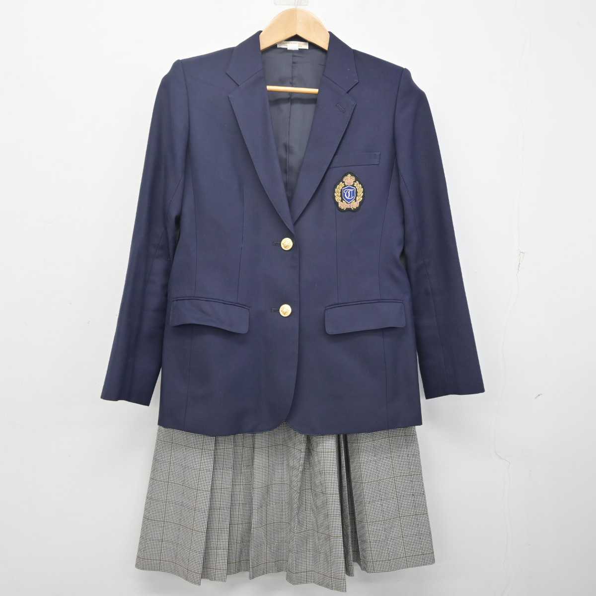 【中古】大阪府 登美丘高等学校 女子制服 3点 (ブレザー・ニット・スカート) sf088053