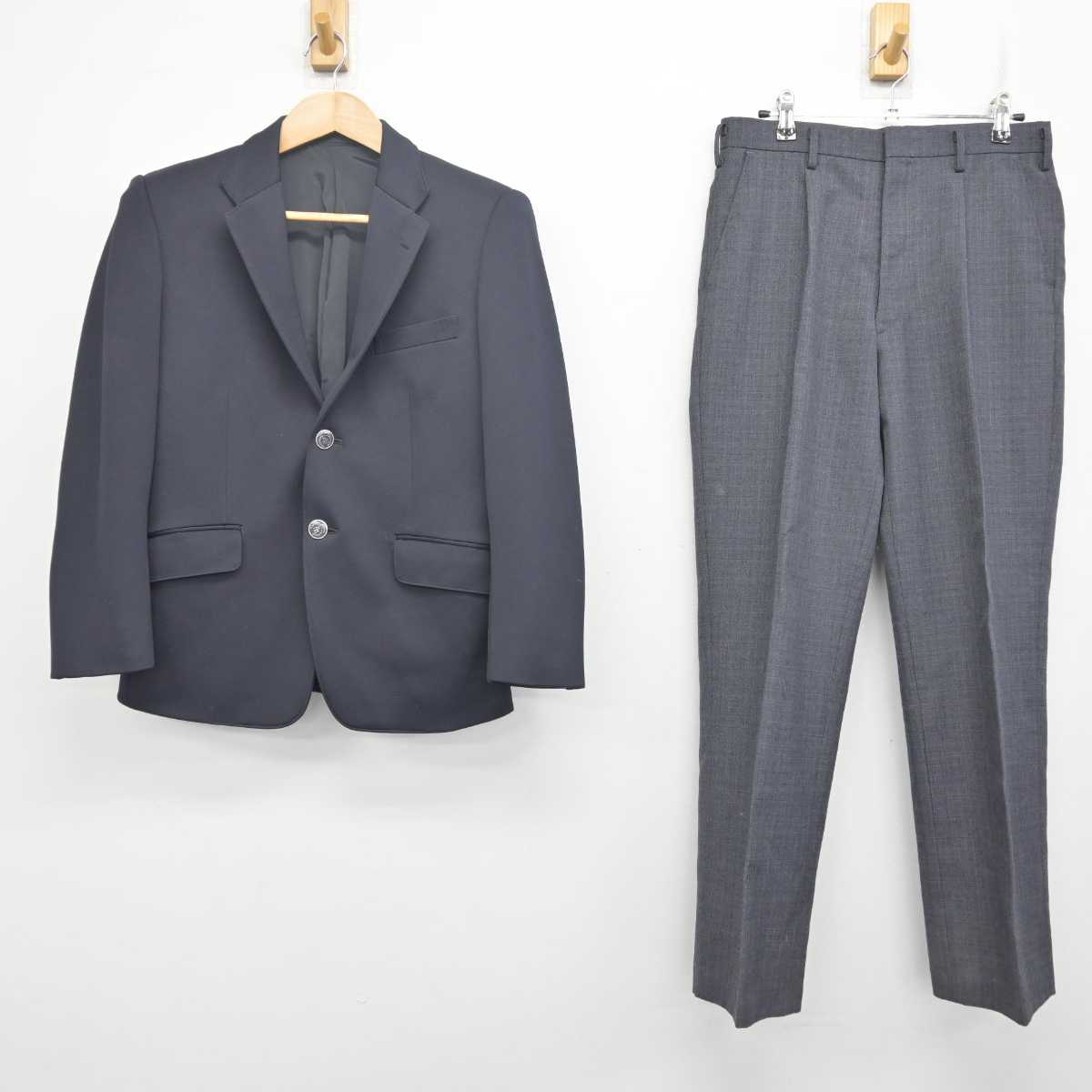 【中古】埼玉県 蕨市立第二中学校 男子制服 3点 (ブレザー・ズボン・ズボン) sf088058