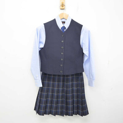 【中古】愛媛県 新田青雲中等教育学校/旧制服 女子制服 5点 (ブレザー・ベスト・シャツ・スカート) sf088086