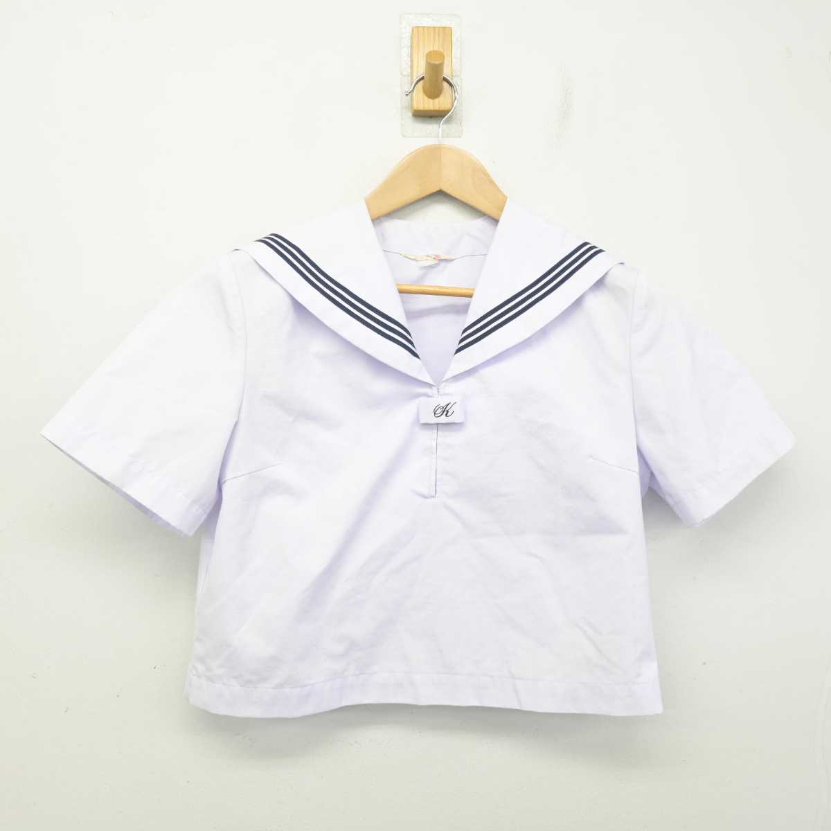 【中古】広島県 尾道北高等学校 女子制服 2点 (セーラー服・スカート) sf088099