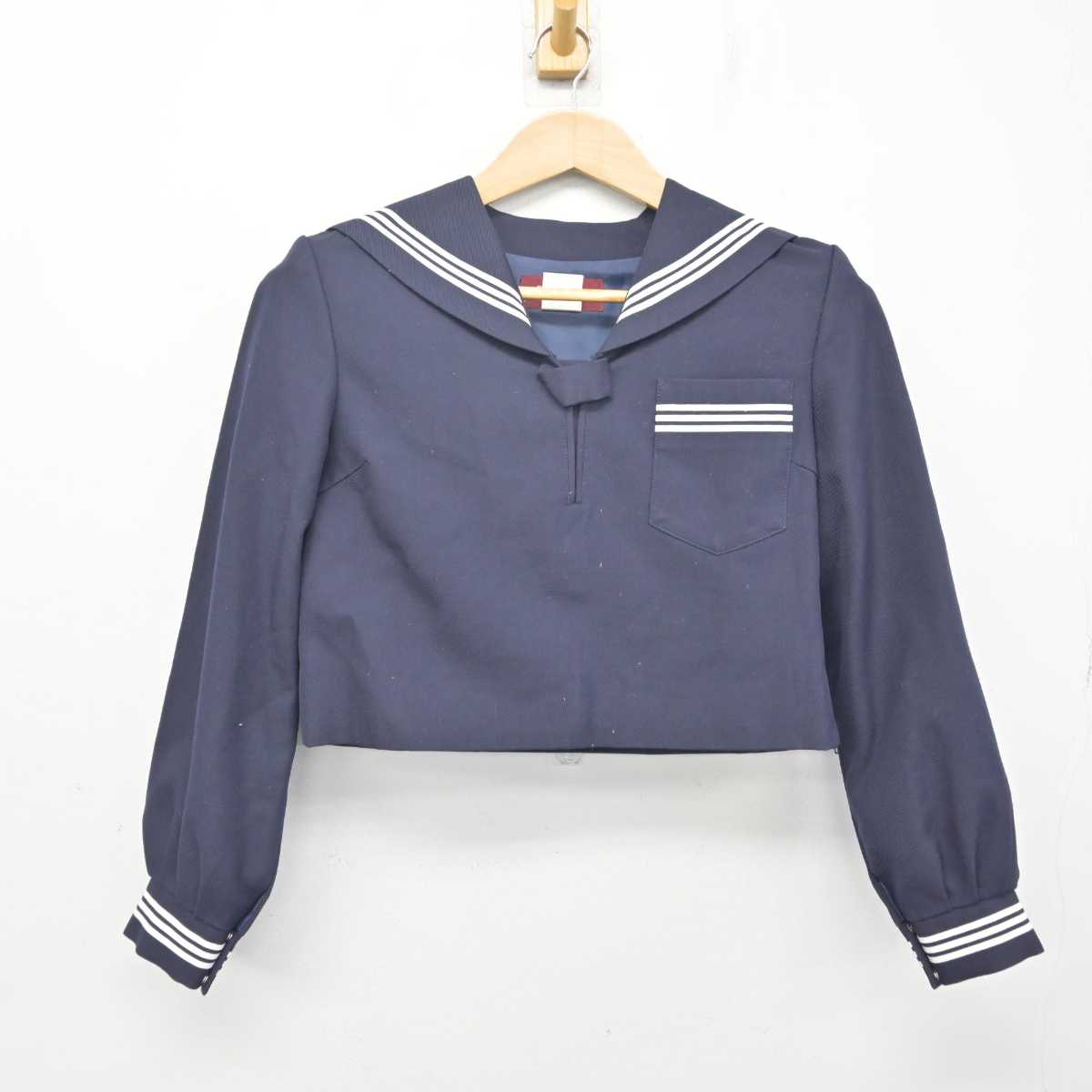 【中古】広島県 高西中学校 女子制服 2点 (セーラー服・スカート) sf088102