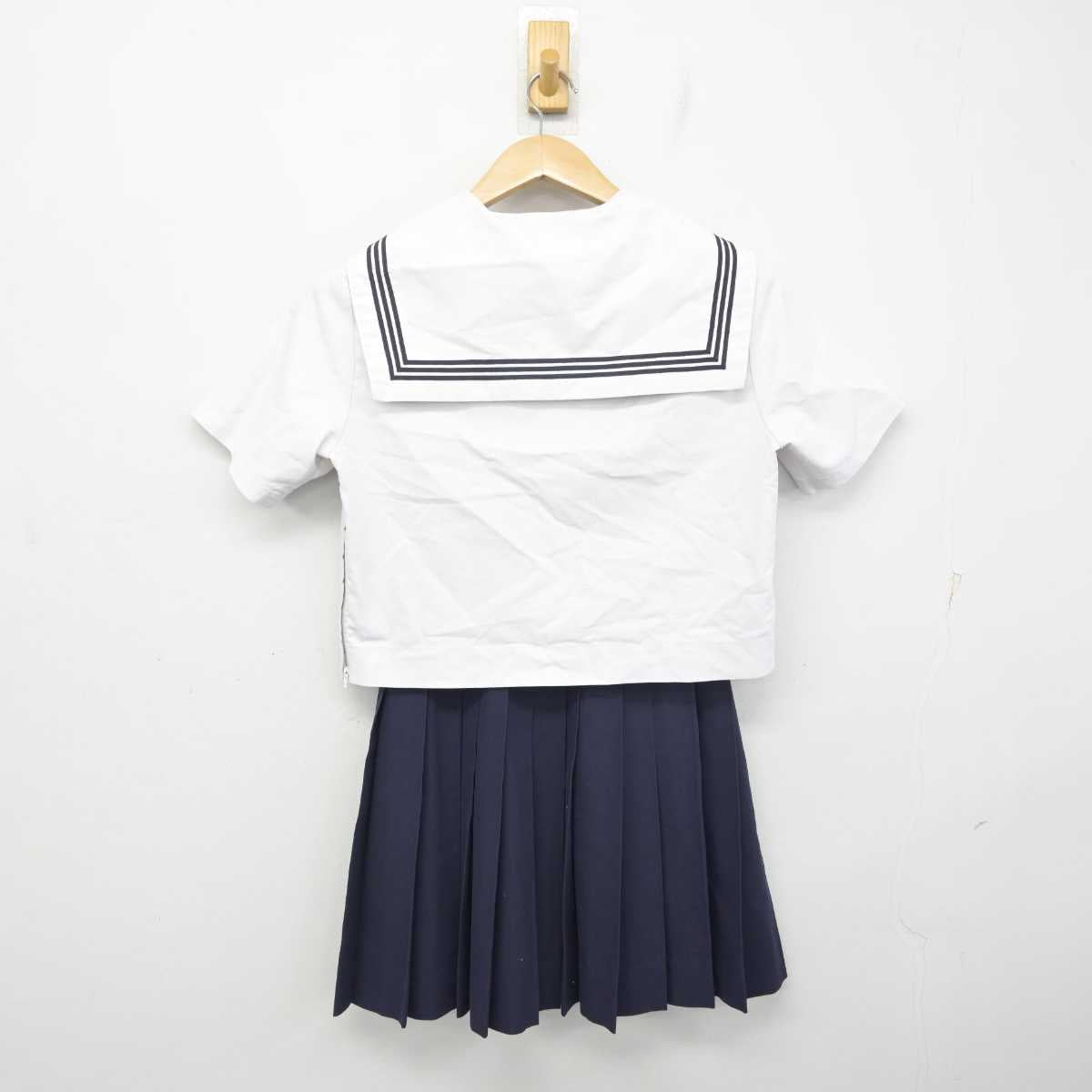 【中古】広島県 高西中学校 女子制服 2点 (セーラー服・スカート) sf088103