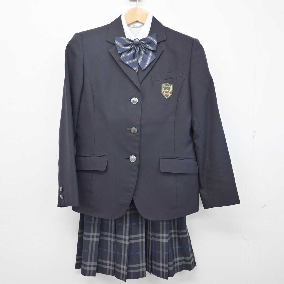 【中古】福岡県 自由ケ丘高等学校 女子制服 4点 (ブレザー・シャツ・スカート) sf088116