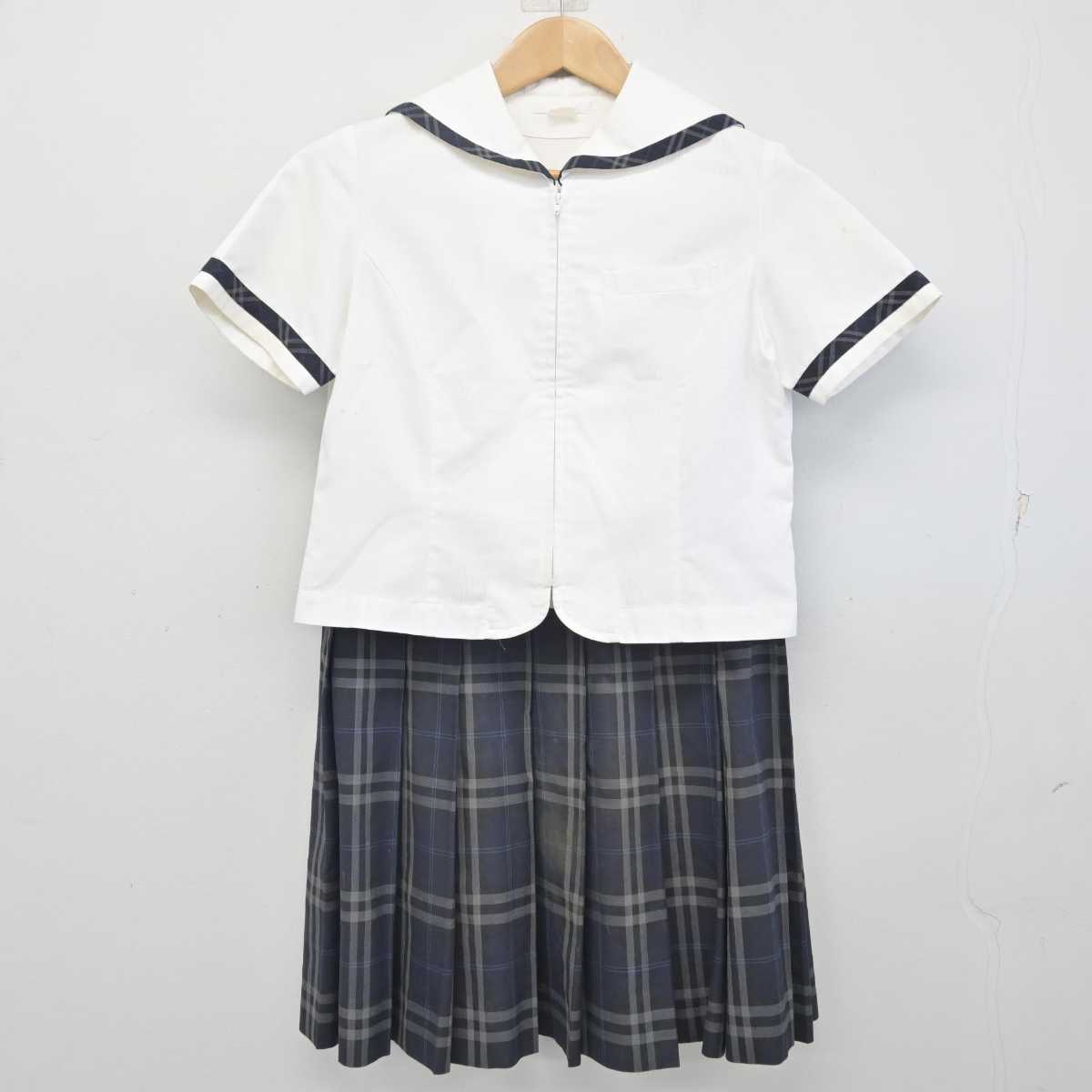 【中古】福岡県 自由ケ丘高等学校 女子制服 4点 (セーラー服・スカート) sf088120