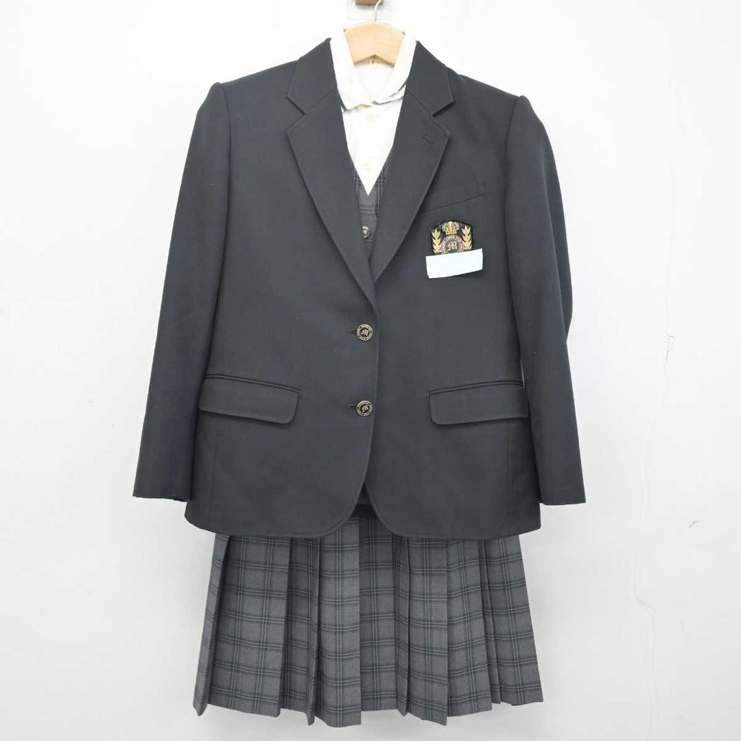 中古】北海道 札幌市立真駒内中学校 女子制服 4点 (ブレザー・ベスト