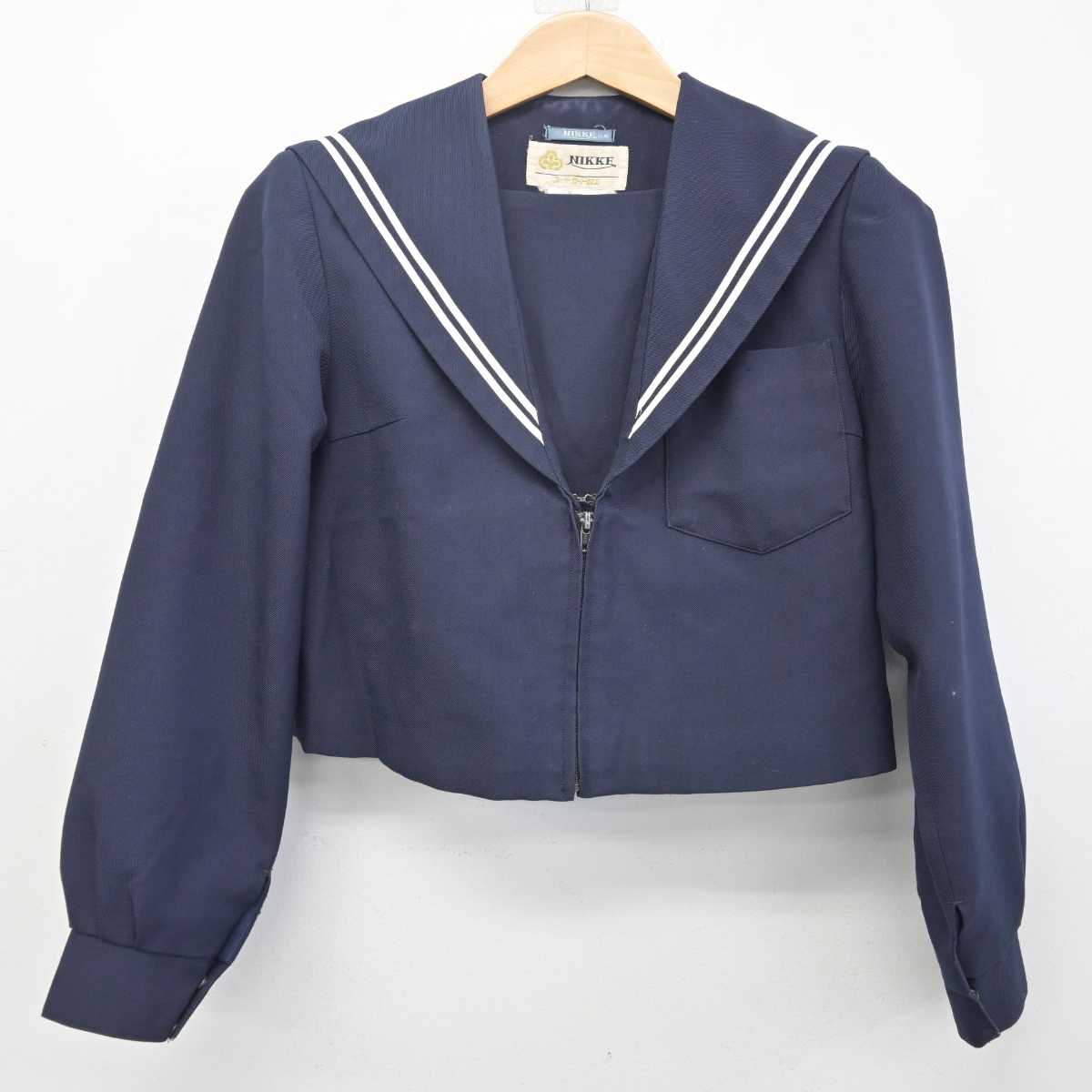 【中古】愛知県 長久手中学校 女子制服 2点 (セーラー服・スカート) sf088152