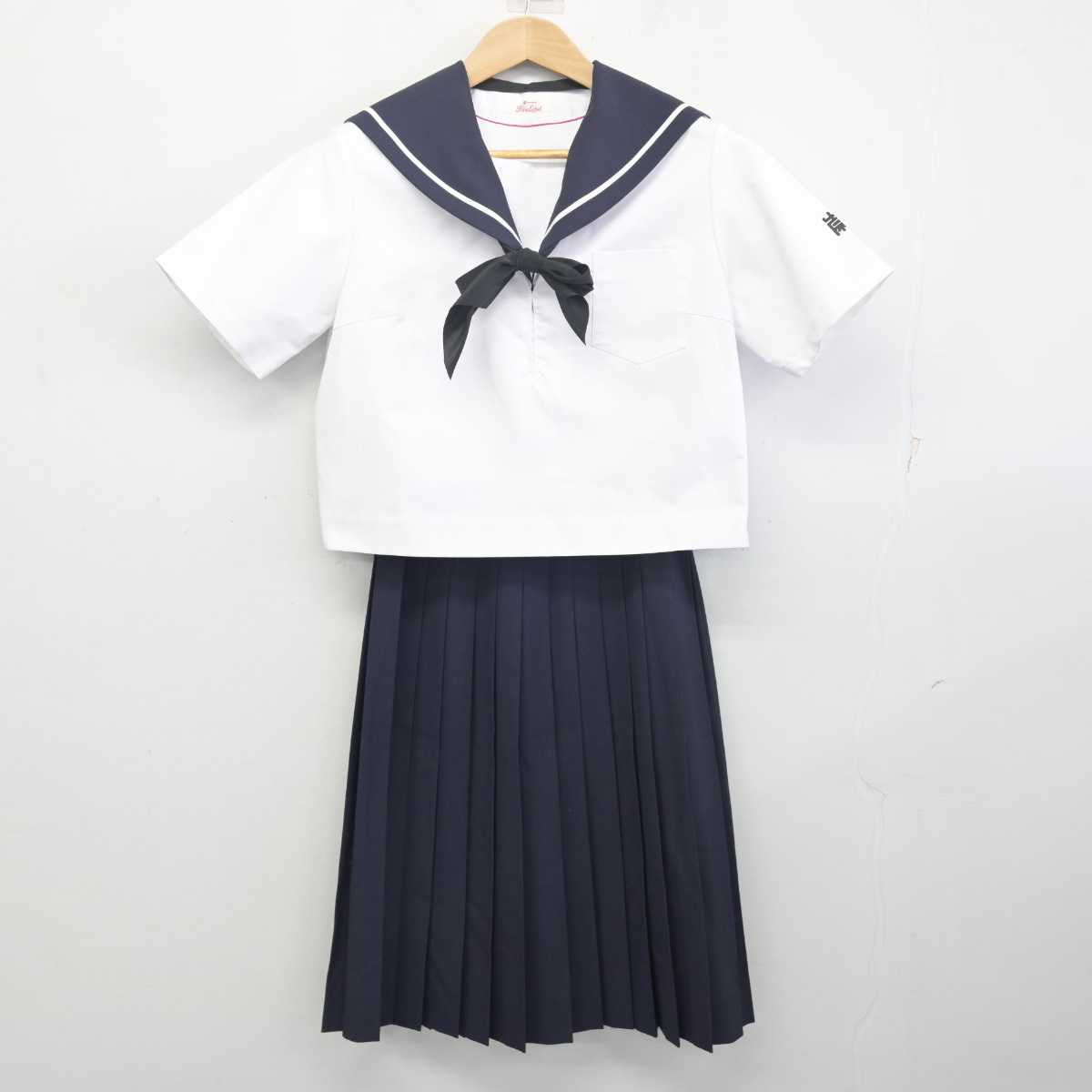 【中古】愛知県 崇化館中学校 女子制服 3点 (セーラー服・スカート) sf088160