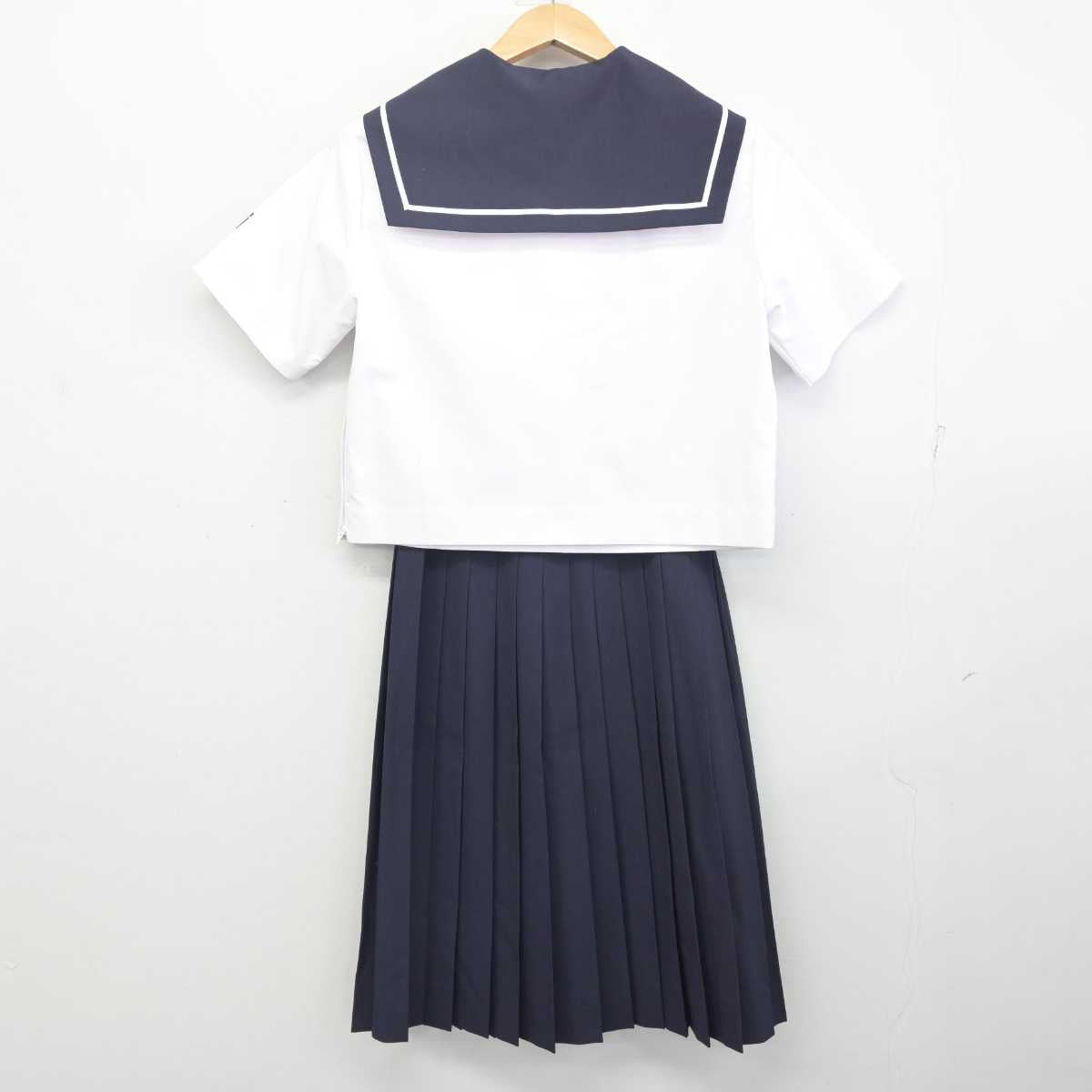 【中古】愛知県 崇化館中学校 女子制服 3点 (セーラー服・スカート) sf088160