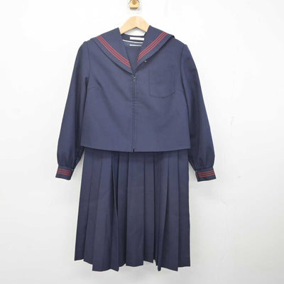 【中古】茨城県 土浦第四中学校 女子制服 2点 (セーラー服・ジャンパースカート) sf088237