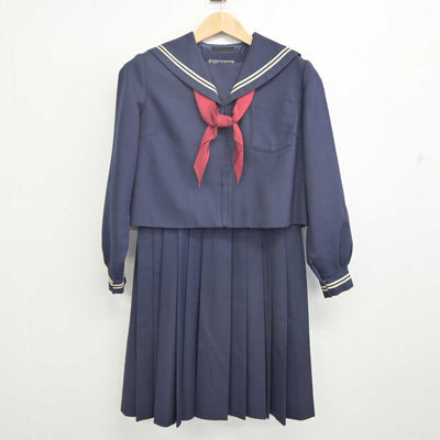 【中古】茨城県 都和中学校 女子制服 3点 (セーラー服・ジャンパースカート) sf088241