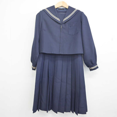 【中古】茨城県 都和中学校 女子制服 2点 (セーラー服・ジャンパースカート) sf088242