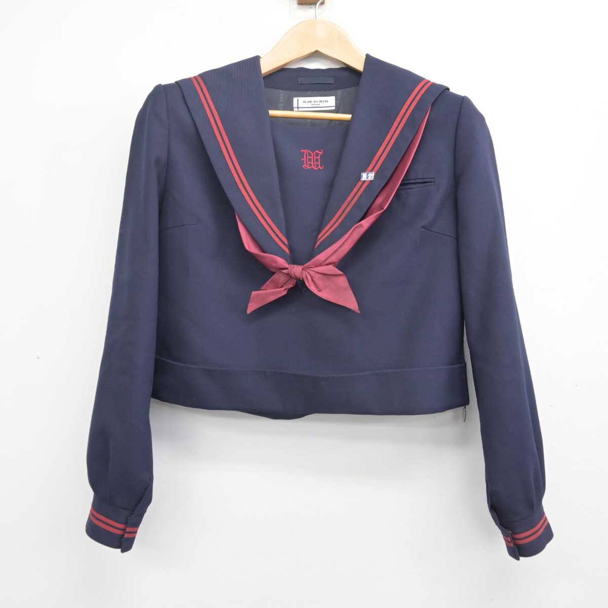 【中古】福岡県 南曽根中学校 女子制服 4点 (セーラー服・ジャンパースカート) sf088255