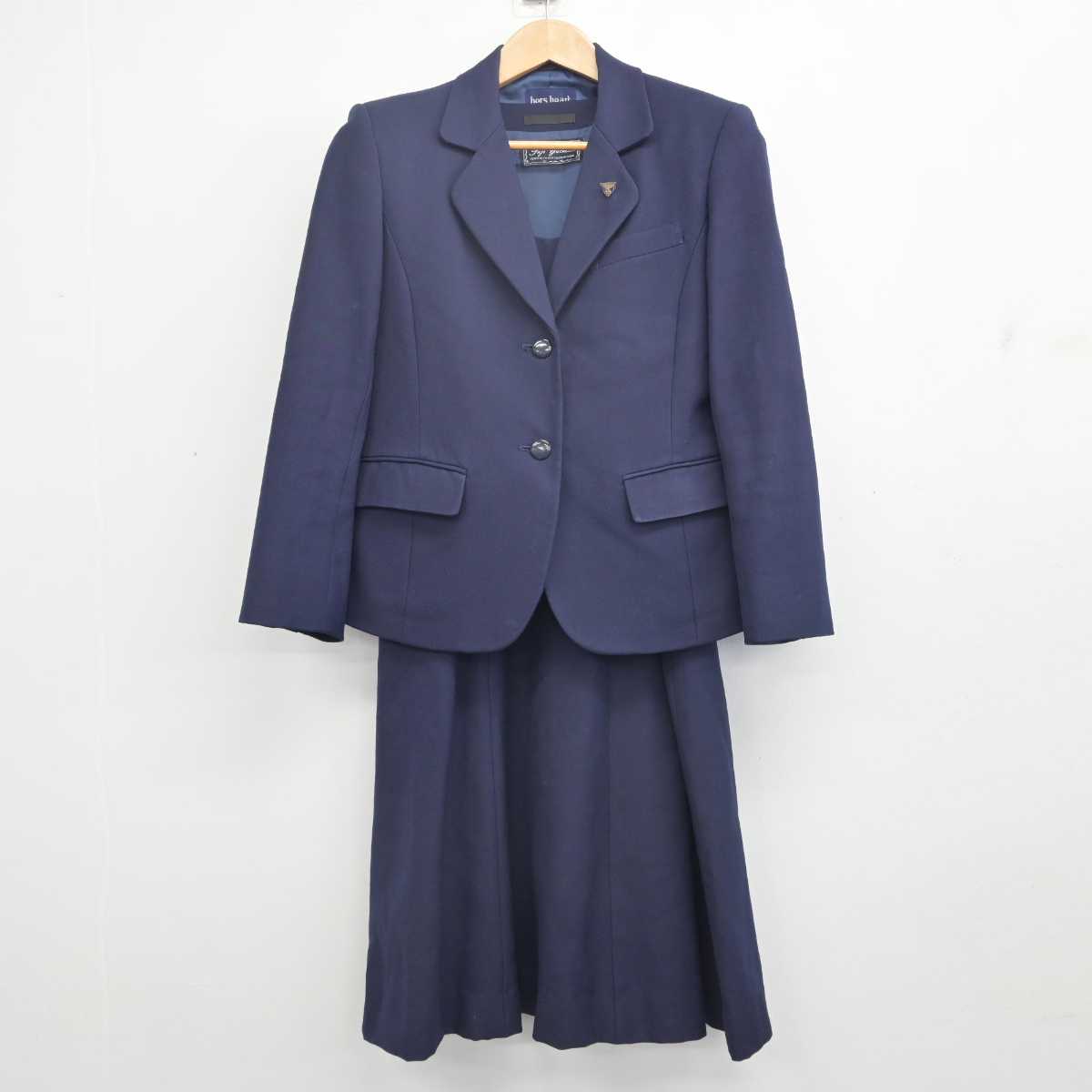 【中古】福岡県 戸畑高等学校 女子制服 3点 (ブレザー・ジャンパースカート) sf088256