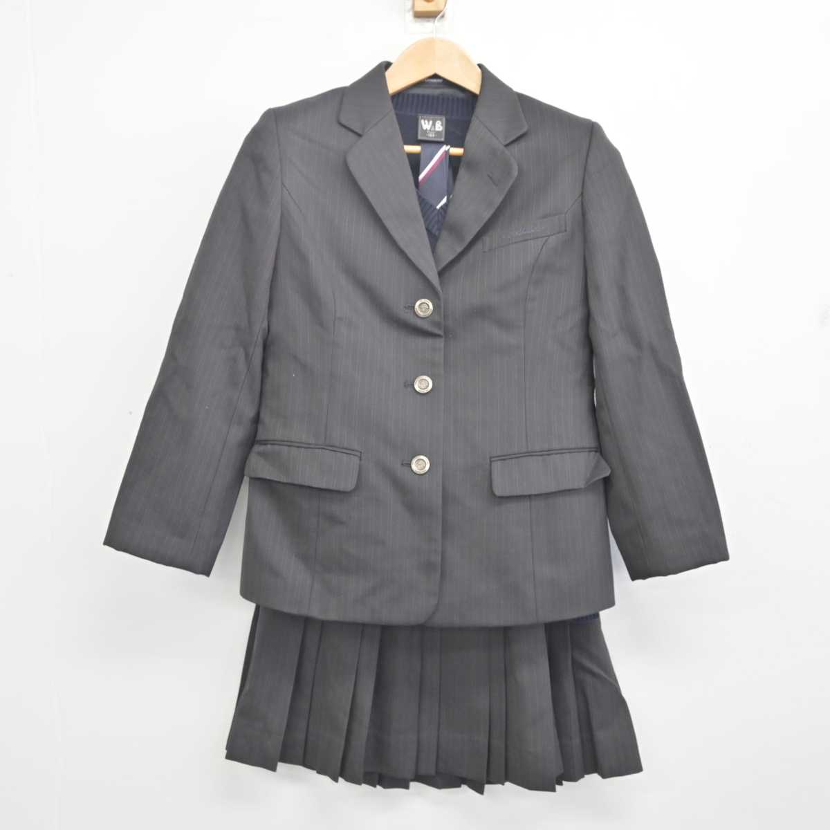 【中古】神奈川県 平塚江南高等学校 女子制服 4点 (ブレザー・ニット・スカート) sf088258