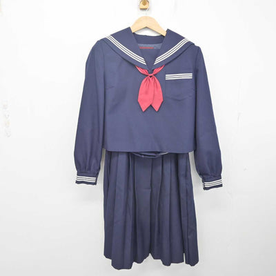 【中古】茨城県 大島中学校 女子制服 3点 (セーラー服・ジャンパースカート) sf088284