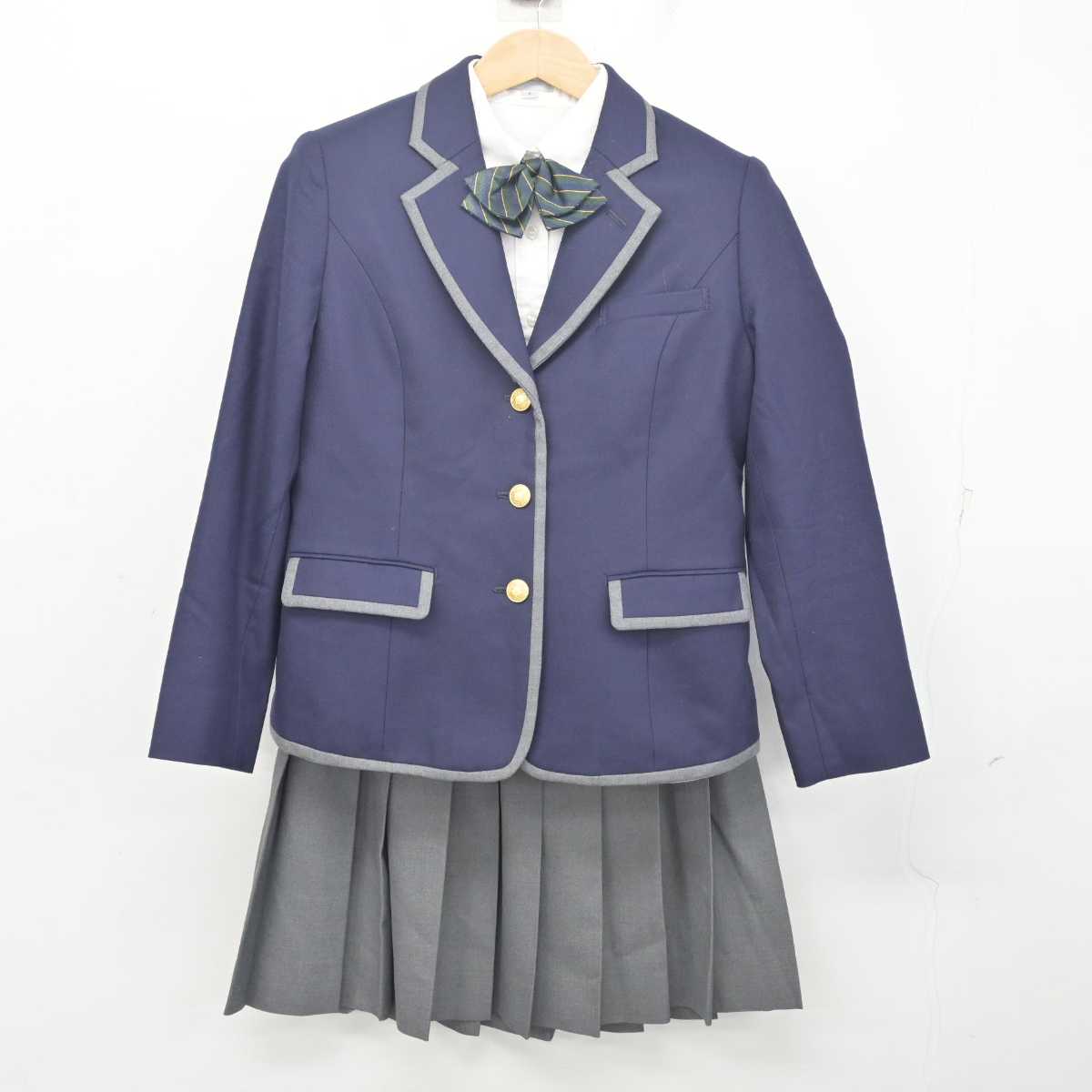 【中古】東京都 上野学園高等学校 女子制服 4点 (ブレザー・シャツ・スカート) sf088354